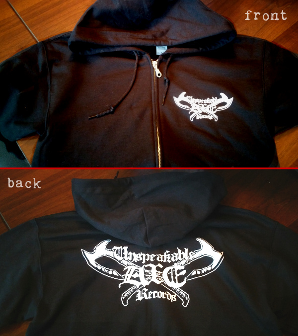 Unspeakable Axe hoodie SMALL (black) - Click Image to Close